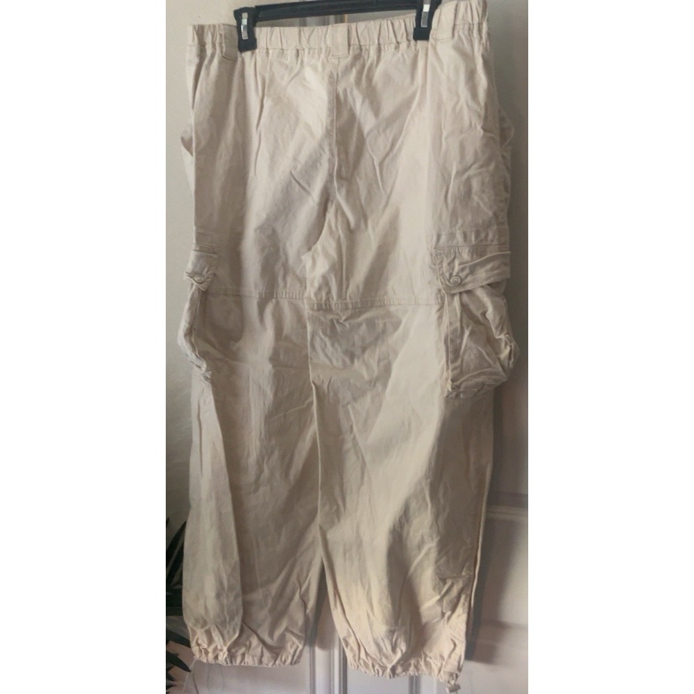 Madden‎ NYC Women's XL Beige Cargo Utility Pants Drawstring Adjustable Hem - Picture 3 of 7